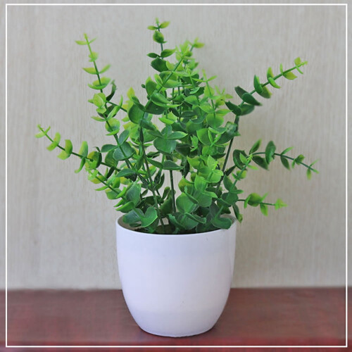 Mini artificial bonsai plant with fresh green foliage 1