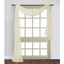 Window Scarf Ivory Sheer Curtains 37 x 216 Inches