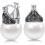 Sterling Silver Pearl Dangle Earrings for Women 1