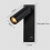 2X 3W LED Wall Lamp Embedded and Rotatable Reading Light USB Focus Light for Bedroom Bedside Study 3000K Black 4