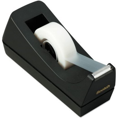 Desktop Tape Dispenser Black Weighted Base 2 pcs