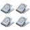 Silver Tone Magnetic Fridge Clip 4 Pack 1