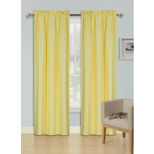 Yellow blackout curtain solid foam backing 84 inch
