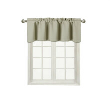 Ivory valance 54" W x 18" L blackout thermal tier curtain
