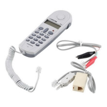 Tester telefonních a tupých testů, sada kabelů pro lineman tool, šedobílý