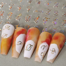 Animal Print Nail Stickers Kit with Charms Bows Leaf