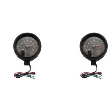LED Tachometer Gauge 3.75 Inch 0-8000 RPM White Backlit Red