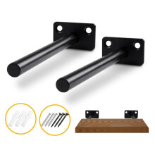 2pcs round concealed Floating Shelf Brackets Heavy Support Adjustable Wall Mount