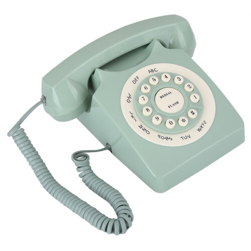 Retro Rotary Dial Telephone Light Blue 1 Unit 1