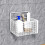 Adhesive Shower Caddy Corner Organizer White 1