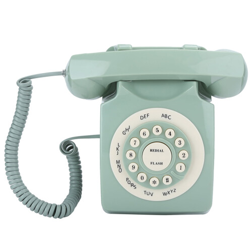 Retro Rotary Dial Telephone Light Blue 1 Unit 2