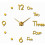 Frameless 3D Mirror Wall Clock Gold Modern Large 2