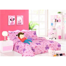 Parure de lit double « palais de princesse » comprenant couette, draps, taie d’oreiller et peluche pour enfants et adolescents