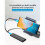 Boîtier pour SSD M.2  - USB 3.2 Gen 1 (5 Gbit/S) Type-C - Compatible M.2 NGFF Clé B+M Argent 8