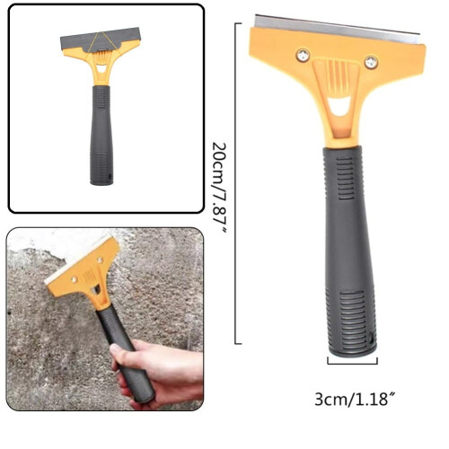 Portable glass floor tile scraper with 10 blades