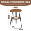 Round Side Table White Marble Top with Adjustable Metal Legs 6