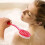 Body Brush with Long Handle for Back Scrubbing Rose Red 5