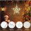 Outdoor Christmas Star Light Warm White LED Lantern Silver 4