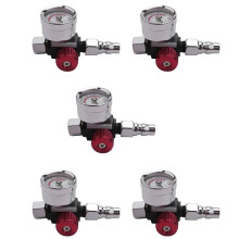 Mini Air Regulator Valve 1/4 Inch 5-Piece Set