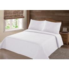 Persian Egyptian Quilt Bedding Set White Queen 3-Piece