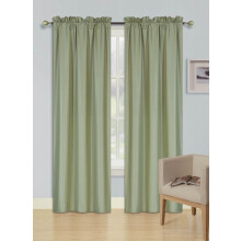 Sage Green Blackout Curtains Foam Lined 38x63 Inch 2 Panels
