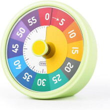 Visuele timer - 60 minuten - Meerkleurig - Kindvriendelijk - 1xAA-batterij - Milieuvriendelijk ABS