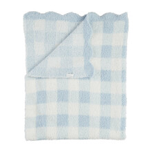 Mud Pie Kinder Gingham Chenille Decke Blau
