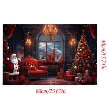 Tainini polyester rug red 15x23 inches