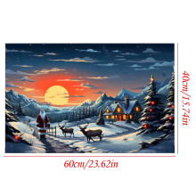 Tainini polyester rug for indoor use 15x23 in red