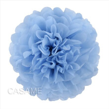 Pompons de papel para decoração de casamentos e festas, azul claro, 10 unidades, 15 unidades.