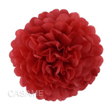 Paper Pompoms Red 10cm 15cm 20cm 25cm 4pcs
