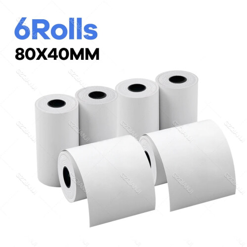 BPA-freies Thermobonpapier, 80  40 mm, 6 Rollen