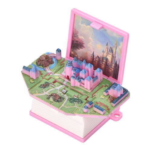 Sehao 3D Castle Toy with Mini Dinosaur Figures Pink Brown 1