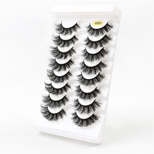 Sehao false eyelashes fluffy 8D cat-eye wispy 8 pairs 2