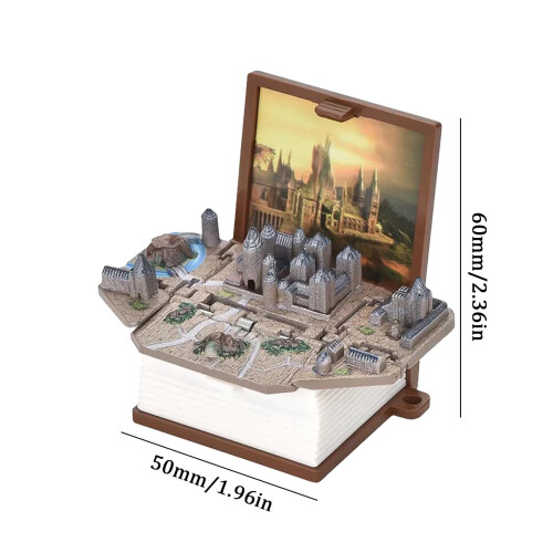 Sehao 3D Castle Toy with Mini Dinosaur Figures Pink Brown 2