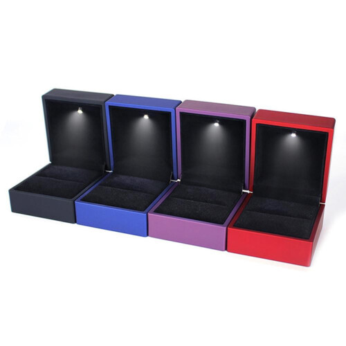 Blue Light Ring Box LED Jewelry Display Box
