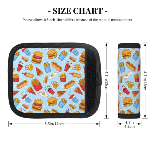 Luggage Handle Wraps Food Theme 2 pcs 1