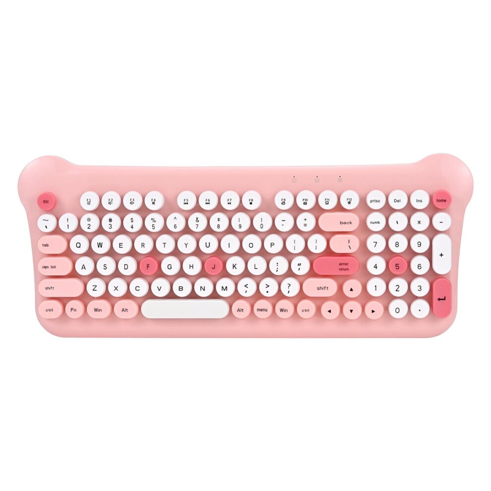 Typewriter-Style Wireless Keyboard And Mouse Combo 2.4Ghz Blue/Purple/Yellow 393040392366