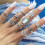 Women's silver vintage crystal stack rings set 3