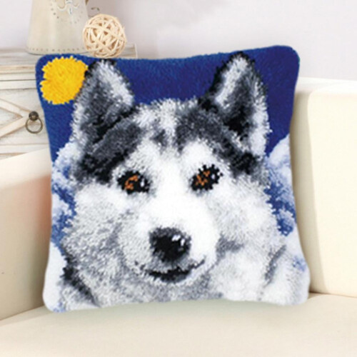 Wolf Latch Hook Rug Kit for Kids Beginners 2