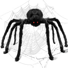 Halloween obří pavoučí dekorace realistická chlupatá 1 sada