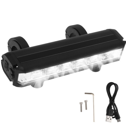 Bike Front Light Super Bright 6 LED Rechargeable Waterproof