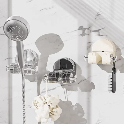 Handheld Shower Head Holder with Suction Cup Silver 2