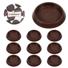 Antislip meubelbeschermers, bruin, rond, rubber, 4 stuks