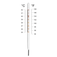 Glazen orale thermometer, driehoekig, blauw, voor volwassenen