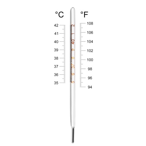 Glastermometer Triangulär Blå Vuxen