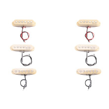 Alnicov 6PCS Guitar Pickup Single Coil Humbucker Pickups Neck Middle Bridge Set for ST Beige Guitar Accessories
