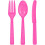 Party Dimensions plastic cutlery set48pieces hot pink 1