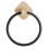 Wood Bathroom Towel Holder Wall-Mounted Round 1