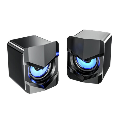 PATKAW wired desktop speakers compact 2 pcs